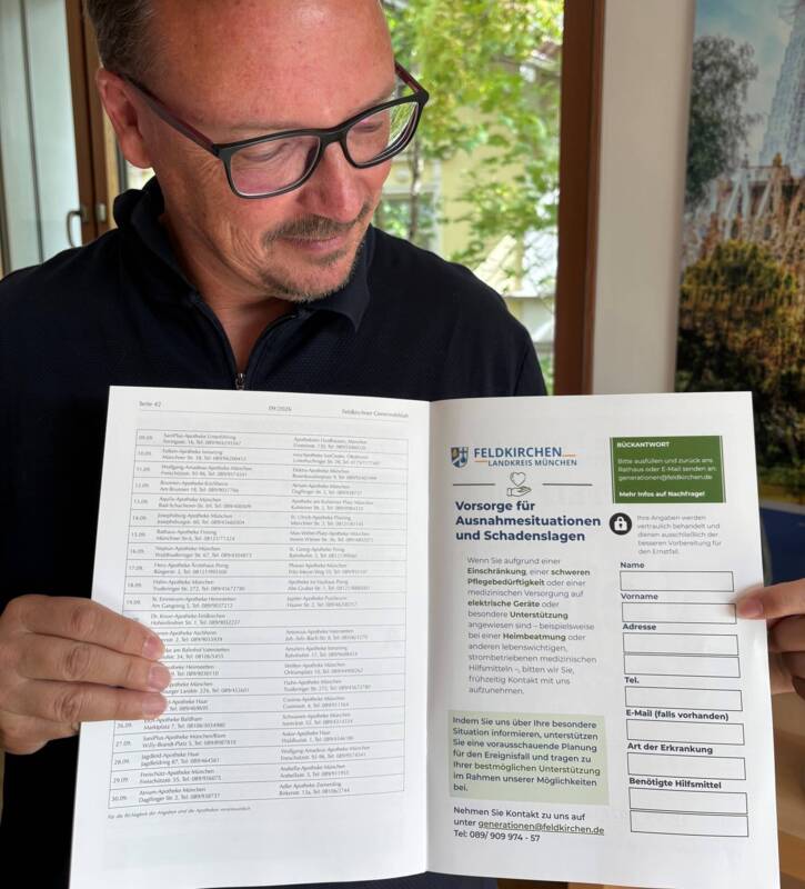 Bürgermeister zeigt Anzeige für Vorsorge in Ausnahmesituationen