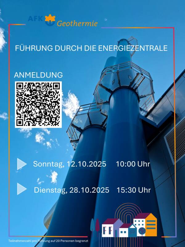 Plakat Führung durch die Energiezentrale